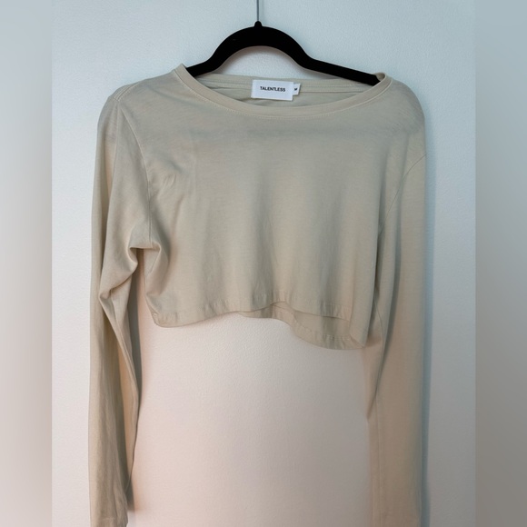 TALENTLESS BONE Long Sleeve Crop Top | Sz: M - Picture 5 of 6